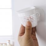 Plastic PP Suction Cup Bitumen Receive Basket For Kitchen