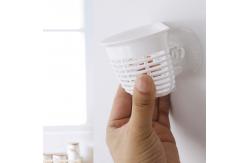 China Plastic PP Suction Cup Bitumen Receive Basket For Kitchen supplier