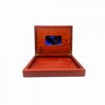 Wooden School Presentation Boxes With LCD Screen Video Brochure Wooden Box Customized for sale