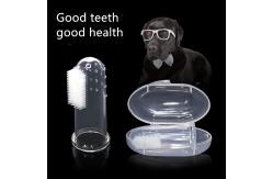 China Transparent Silicone Pet Finger Toothbrush For Cat supplier
