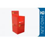 Supermarket Sale Promotion Cardboard Display Stands For Clothing In Red Color Dump Bin for sale