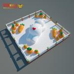 Big Pool Inflatable Rabit With Carrot Jumping Boucny Castle for sale