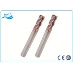 Diameter 8mm 9mm Solid Carbide End Mill , 55 / 60 / 65 Hardness Four Flute End Mill for sale