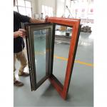 Windproof Tilt And Turn UPVC Window Oak Finish
