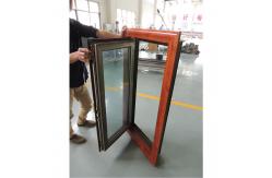 China Windproof Tilt And Turn UPVC Window Oak Finish supplier