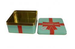 China 0.23mm Square Shape Biscuit Tin Box Cookie Tin Containers supplier