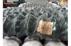 China Hot Dipped Link Chain Fence , Dark Green Residential Chain Link Fencing supplier