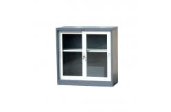 China 2 Sliding Glass Doors Vertical Metal Bookshelf Fireproof Metal Filing Cabinet supplier