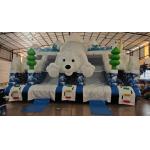 Kids Inflatable Water Slide 0.55mm Pvc Tarpaulin 1000D Fireproof Innerial Baffle for sale