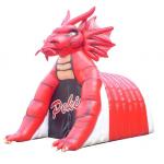 ustom inflatable football tunnel , Football inflatable dragon mascot tunnel for sale