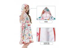 China Quick Dry Microfiber Poncho Towel Printed Design Hooded Beach Towel supplier