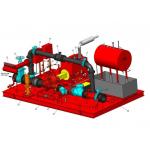 UL / FM Horizontal Split Case Pump Assembly Skid Mounted Fire Pump Package