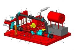 China UL / FM Horizontal Split Case Pump Assembly Skid Mounted Fire Pump Package supplier