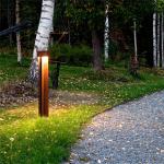 Rustic Red Garden Lights Corten Steel Outdoor Lights Box Metal Outdoor Lamp  10Watt for sale