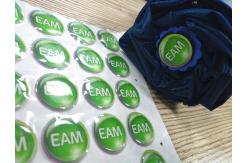 China Custom Epoxy Resin Clear Crystal Dome Sticker / 3D Printing Epoxy Resin Label supplier
