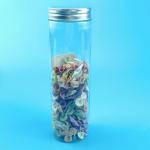 Clear 180mm 370ml PET Sealed Plastic Food Cans With Lid for sale