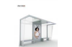 China Antirust Powder Coating Metal Smart Bus Shelter With Static Poster supplier