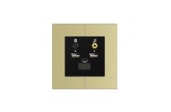 China Aluminum Frame Multimedia Wall Socket UK standard USB / Bluetooth / HDMI supplier