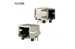 China 1 Port 1x8P 8Pin Right Angle PCB Female RJ45 Modular Connector supplier