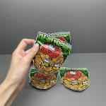 Holographic Mylar Packaging Bags 3.5g Child Resistant Die Cut Mylar Bags Custom Printed for sale