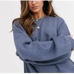 Oversize Plain Crew Neck Sweatshirt Dropped Shoulder Sweatshirt In Elephant Gray for sale