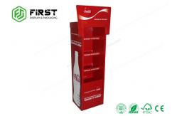 China Promotional POP Custom Folding Cardboard Floor Shelf Display For Drinks supplier
