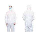 Safety Disposable Protective Coverall , Breathable White Disposable Overalls for sale
