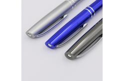 China Classical Aluminium Ballpoint Pen 1.0mm Insertable Cap Pen Simple Business Style supplier