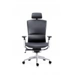 60mm Nylon Castor Leather Office Swivel Chair 68*64*114 With Lift Armrest for sale