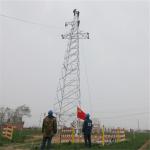 Lattice HDG steel 33KV Transmission Line Towers for sale