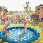 Ocean Theme Round PVC Water Spray Pad for Outdoor Water Play Adventure for sale