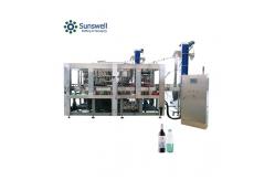 China Fully Automatic Plastic Beverage Filling Machine Glass Bottled Soft Drink Dual Capping supplier