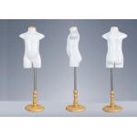 Half Body Glossy White Standing Child Clothes Mannequin Environmental Material for sale