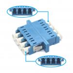 FTTH LC UPC Optical Quadruplex Adapter with Flange Durability 0.2 dB 500 Cycle Passed for sale