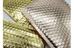 China Rose Gold Metallic Bubble Wrap Mailing Envelopes 6x10 Light Weight For Shipping supplier
