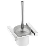 Sus304 Stainless Steel Toilet Brush Holders Glass Rust Resistance Polished for sale