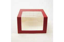 China Reusable Cookie Dessert Packaging Box Clear Window Paper Cupcakes Boxes With Inserts supplier