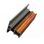 Grey Aluminum Extrusion Profiles , Quality Light Aluminum Sliding Door Profile for sale