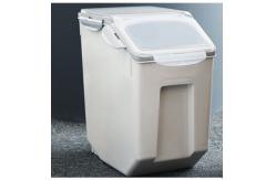 China 10kg rice box rice clear plastic square storage container pet food container supplier