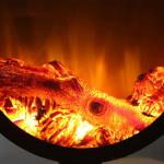 Wall Mounted Wood Burning Floating Fireplace Hanging Ceiling Round Design Fireplace