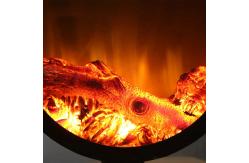 China Wall Mounted Wood Burning Floating Fireplace Hanging Ceiling Round Design Fireplace supplier