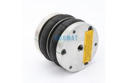 China Dunlop Double Convoluted Air Spring 4 1/2X2 Rubber Bellow with Aluminum Plate supplier
