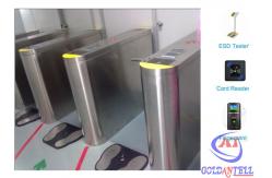 China Rotating arm Tripod pedestrian RFID Turnstile Gate , anti rush alarm function supplier