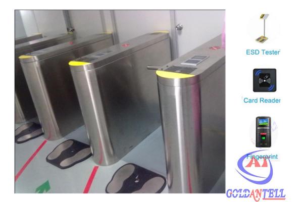 Rotating arm Tripod pedestrian RFID Turnstile Gate , anti rush alarm function