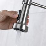 18/10 Stainless Steel Motion Sensor Water Faucet Single Lever Pull Out Kitchen Tap for sale
