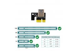 China PCIE Riser 1x To 16x Graphic Extension Card supplier