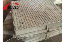 China Double Sealed Ductile Iron Manhole Cover Black Square Storm Drain Cover supplier