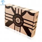 Customized Black Printed Logo Garment Cardboard Kraft PaPer Packing Corrugated Shipping Boxes for sale