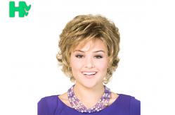 China OEM High Resistant Fiber Synthetic Curly Hair Wig supplier