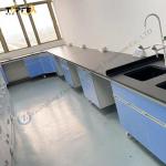 High Durability Wall-Mounted Laboratory Bench Featuring Ceramic Table Top for sale